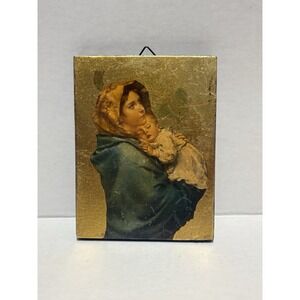 Madonna of The Street Ferruzzi Print On Plaque Ready to Hang Italy Vintage